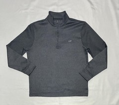 Vineyard Vines Pullover Mens Medium Gray Houndstooth 1/4 Zip Performance