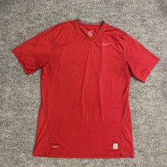 Nike Pro Team Fit Dry Shirt Mens XL Red Short Sleeve Athletic 269609-648