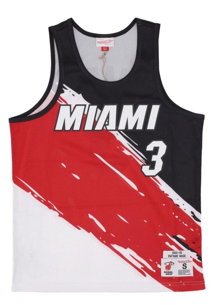 MENS MITCHELL & NESS PAINT BRUSH NN MESH TANK HEAT DWYANE WADE gallery