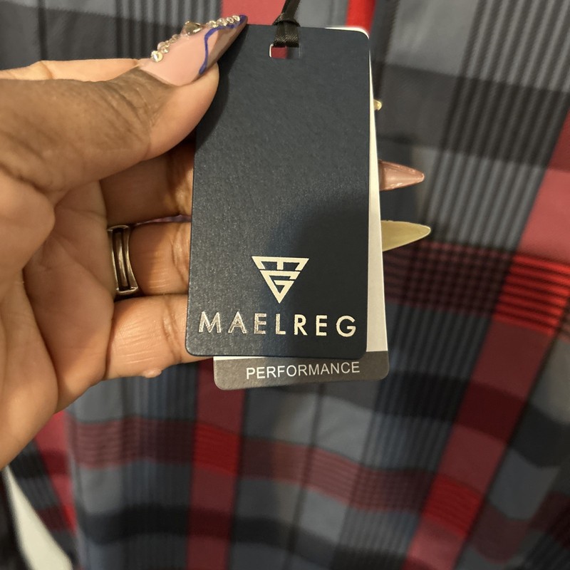 Maelreg Performance Pullover, Red Black Check Size L ￼NEW!! gallery