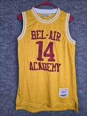 Bel-Air Academy Jersey Mens Medium Yellow Will Smith #14 Fresh Prince TV Show