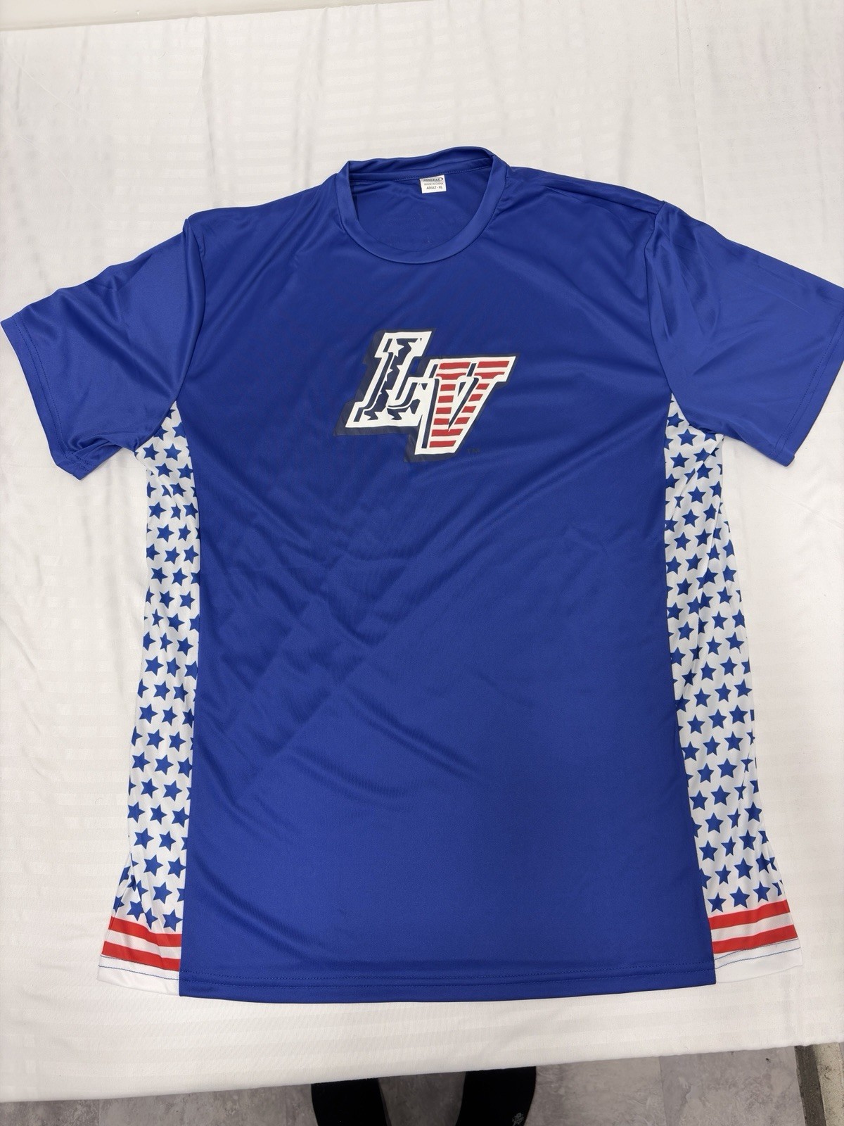 Success USA Jersey 2nd Amendment Guns LV Stars American Flag Size XL Blue gallery