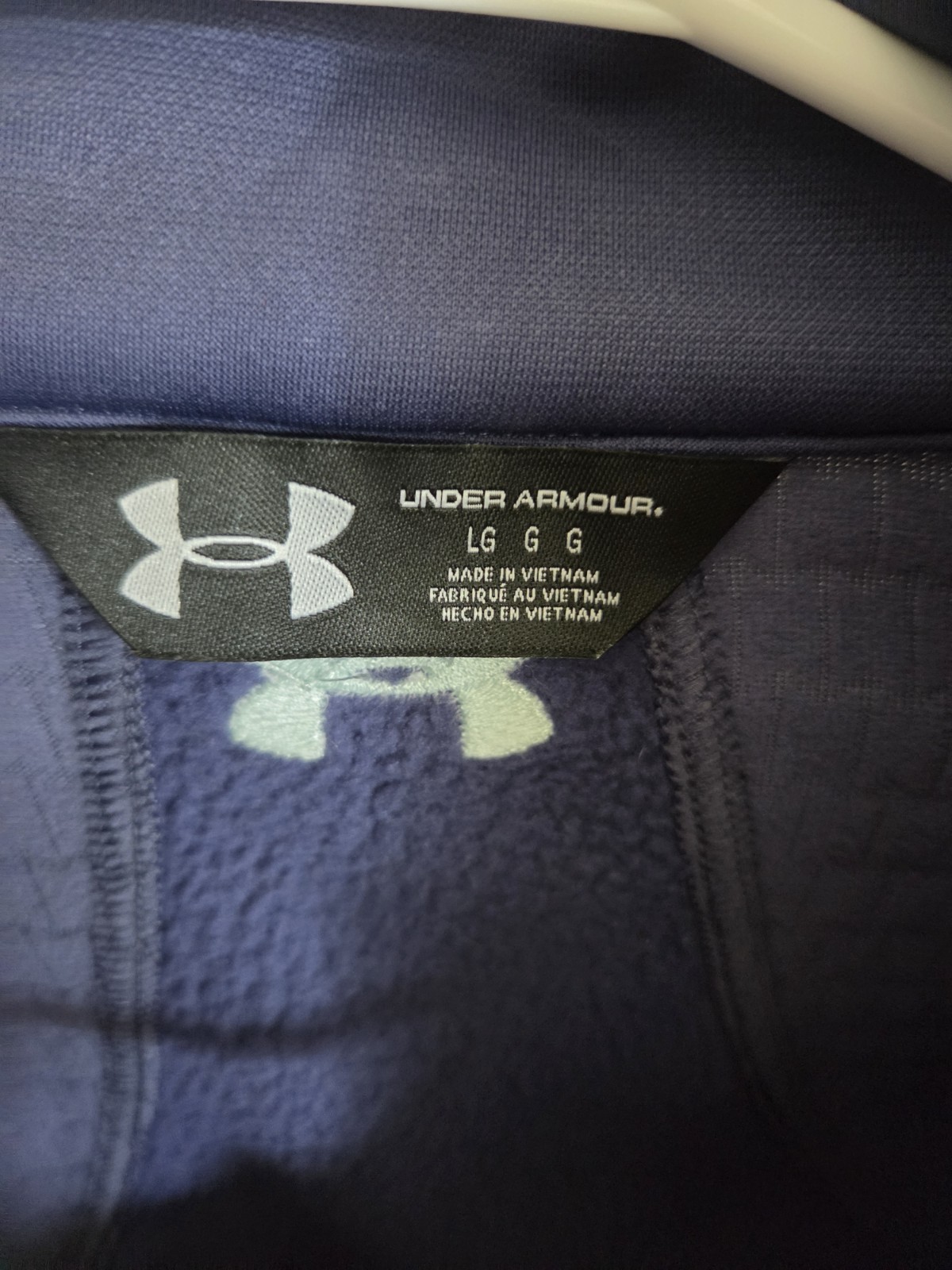 Under Armour Men’s L Blue 1/4 Zip Mock Neck Long Sleeve Polyester Pullover gallery