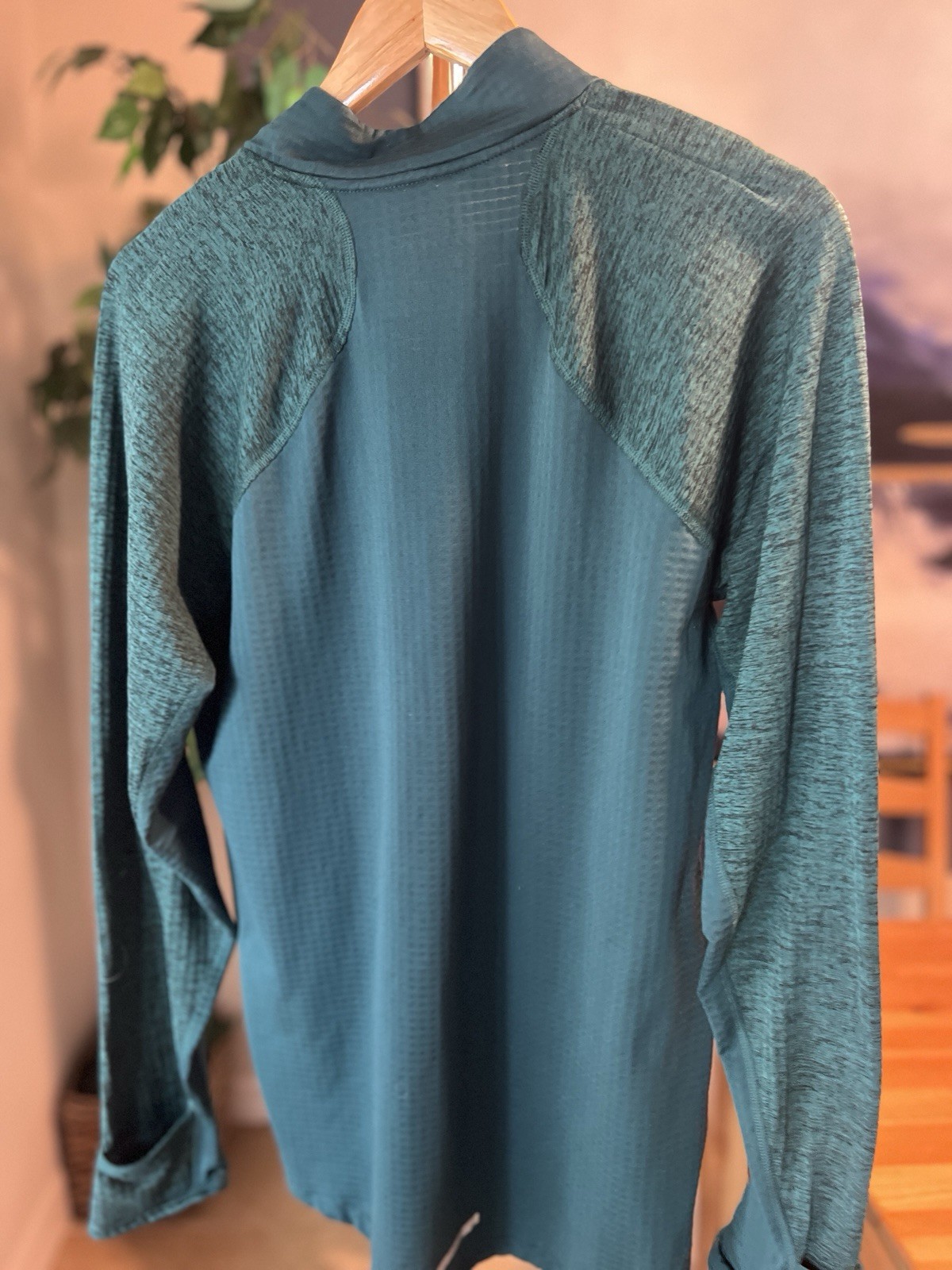 Nike Dri-FIT Men's Blue Solid 1/4 Zip Mock Neck Pullover Top M Regular gallery