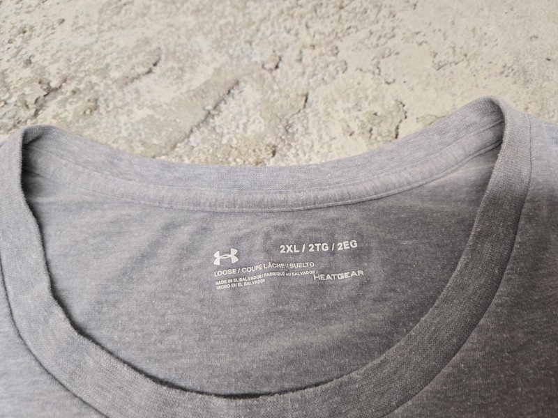 Mens 2XL Under Armour Heatgear Loose Fit Steph Curry Gray T Shirt gallery