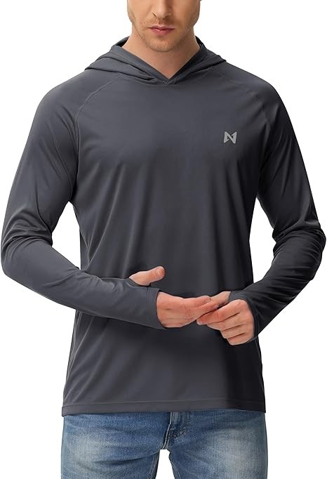 Sudadera con capucha y protección solar para hombre UPF 50+ Rash Guard SPF