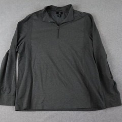 Calvin Klein 1/4 Zip Pullover Mens XL Activewear Mock Neck Dark Gray Long Sleeve