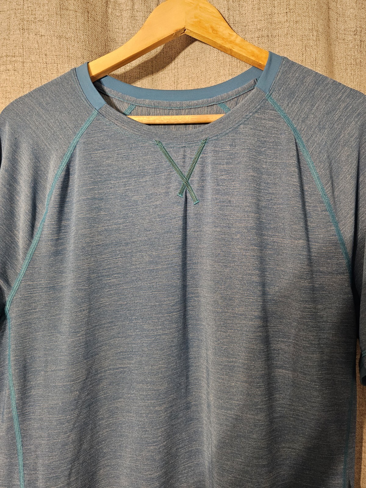 Lululemon Metal Vent Tech Shirt Mens Medium Md M Turquoise Aqua Stretch SS gallery