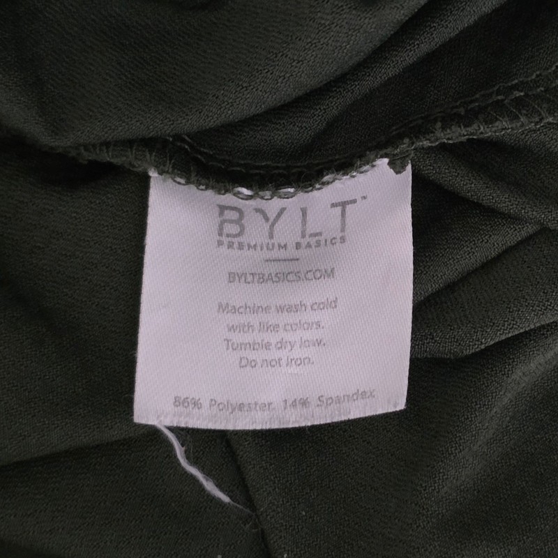 BYLT Premium Basics Men Circuit Tank Olive Green Sleeveless Hoodie Snap Sz Large gallery