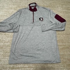 Colosseum Pullover Mens Large Gray Quarter Zip Seminoles Utility Streetwear Core