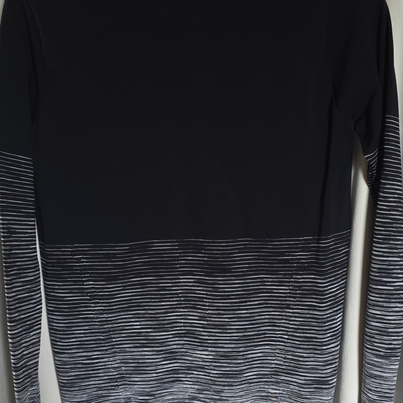 Xersion Quick-Dri Men's Striped 1/4 Zip Pullover Mock Neck Shirt Black Gray M gallery