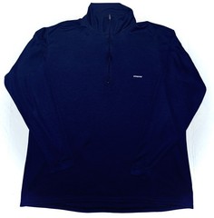 Patagonia Capilene Navy Blue Mid-Weight Zip-T 1/4 Zip High Mock Neck Men’s XL