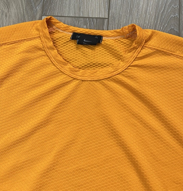 Nike Sphere Activewear Pullover Short Sleeve Thermal Knit Shirt Mens XL Orange gallery