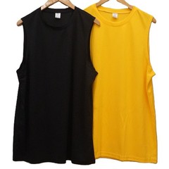 Joingo 2 Pack Active Performance Gym Tank Top Black and Yellow Men’s XL