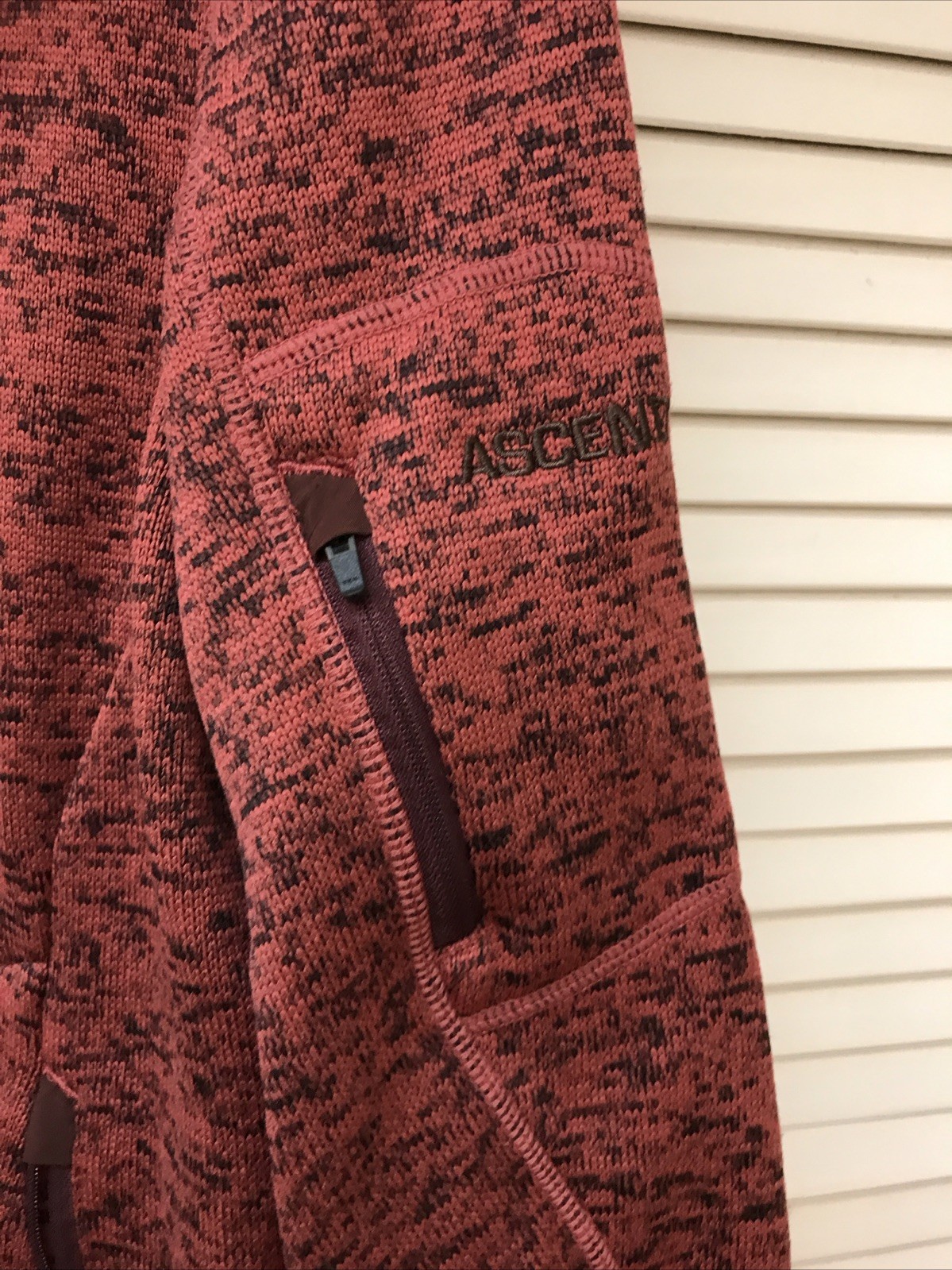 Ascend Expedition Hooded Fleece Sweater Quarter Zip Women's Medium Marsala EUC! gallery