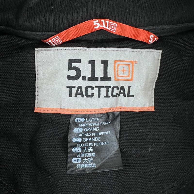 5.11 Tactical Pullover 1/4 Zip Mens LARGE Black Pockets Long Sleeve Padded gallery