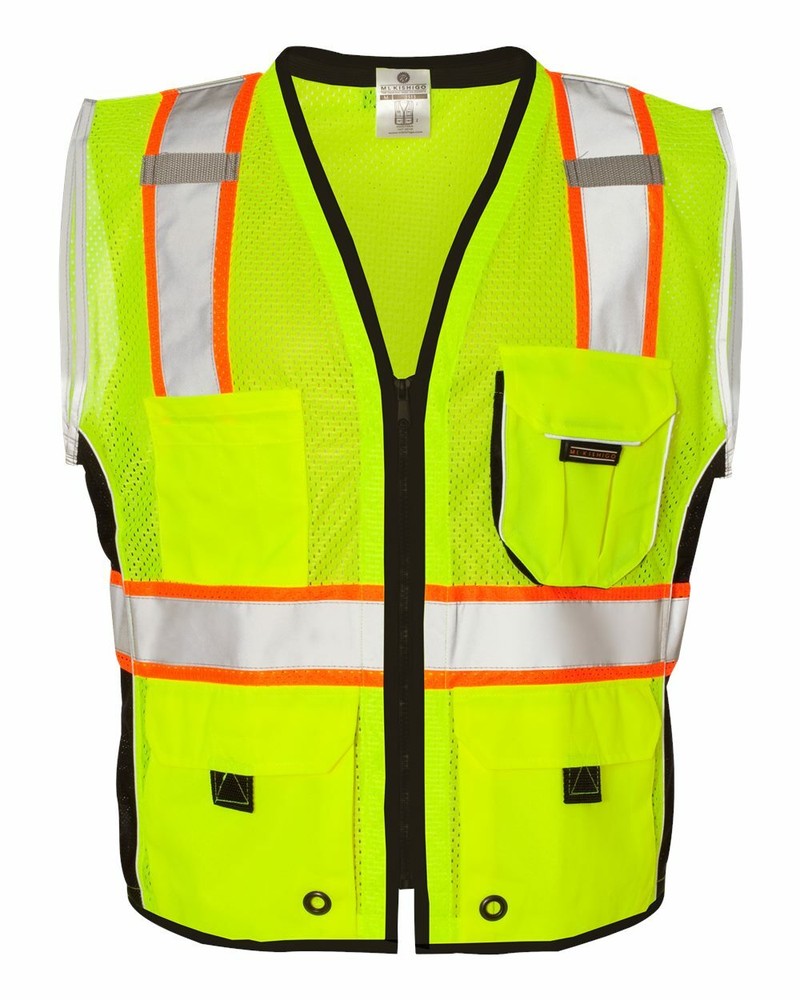 Kishigo Mens 100% Polyester Premium Black Series Heavy Duty Vest - 1513-1514