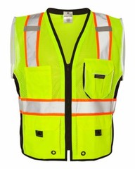 Kishigo Mens 100% Polyester Premium Black Series Heavy Duty Vest – 1513-1514