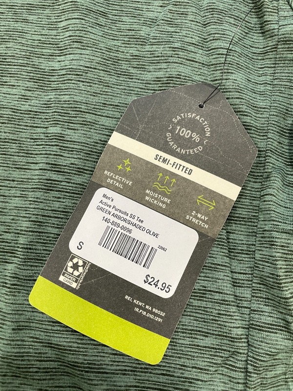 NEW Rei Co-Op Men's Active Pursuits Tee 'Green Arbor' Size Small gallery
