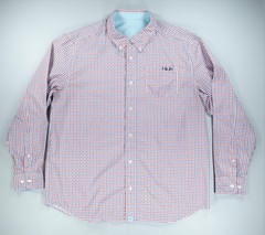 Huk Fishing Shirt Mens Extra Large Red White Blue Plaid Preforated Performance
