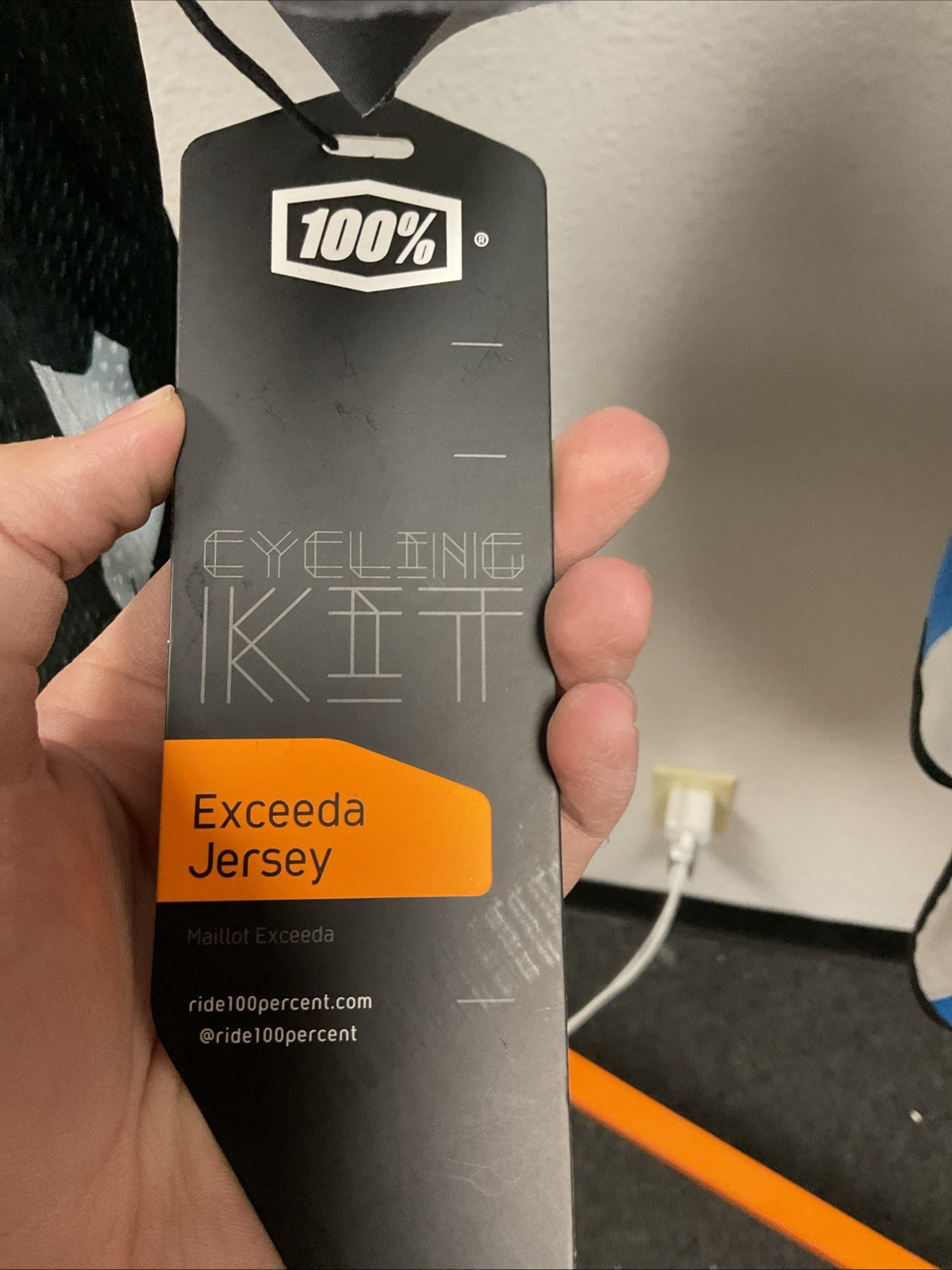 100% EXCEEDA Short Sleeve Jersey Black/Charcoal | Large gallery