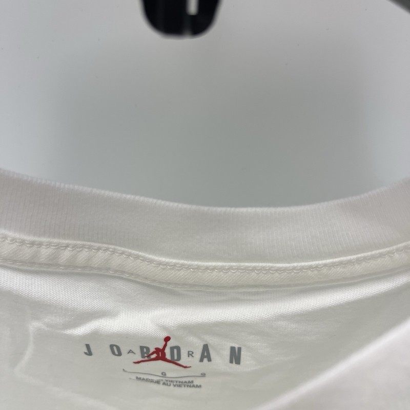 Nike Air Jordan Mens Stretch T-Shirt White DV1445-100 Logo Jumpman Sz Large gallery