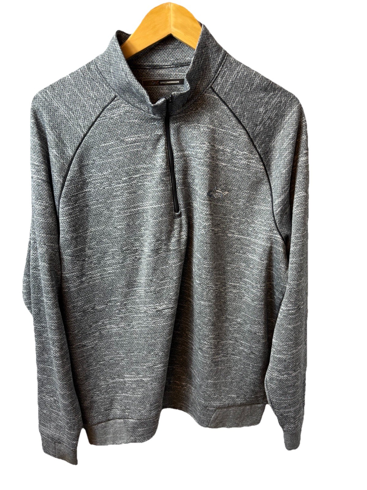 Greg Norman Quarter Zip Men’s Pullover Size L Gray Golf Long Sleeve Casual gallery