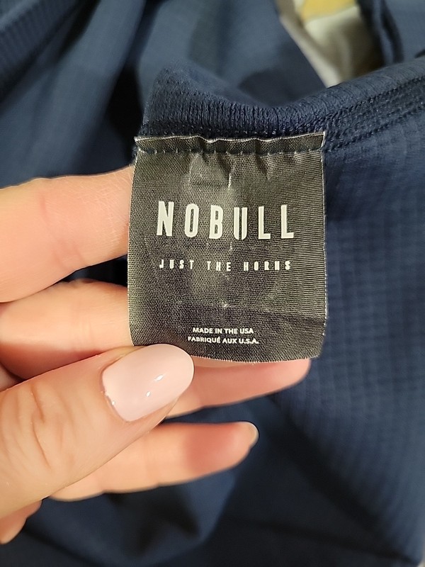 Nobull Shirt Mens L Navy Thermal Waffle Knit Compression Athletic Gym Training gallery