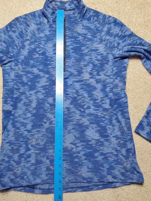 Lululemon Surge Warm Half 1/2 Zip Pullover Men’s Medium DRCM Blue Camo EUC gallery