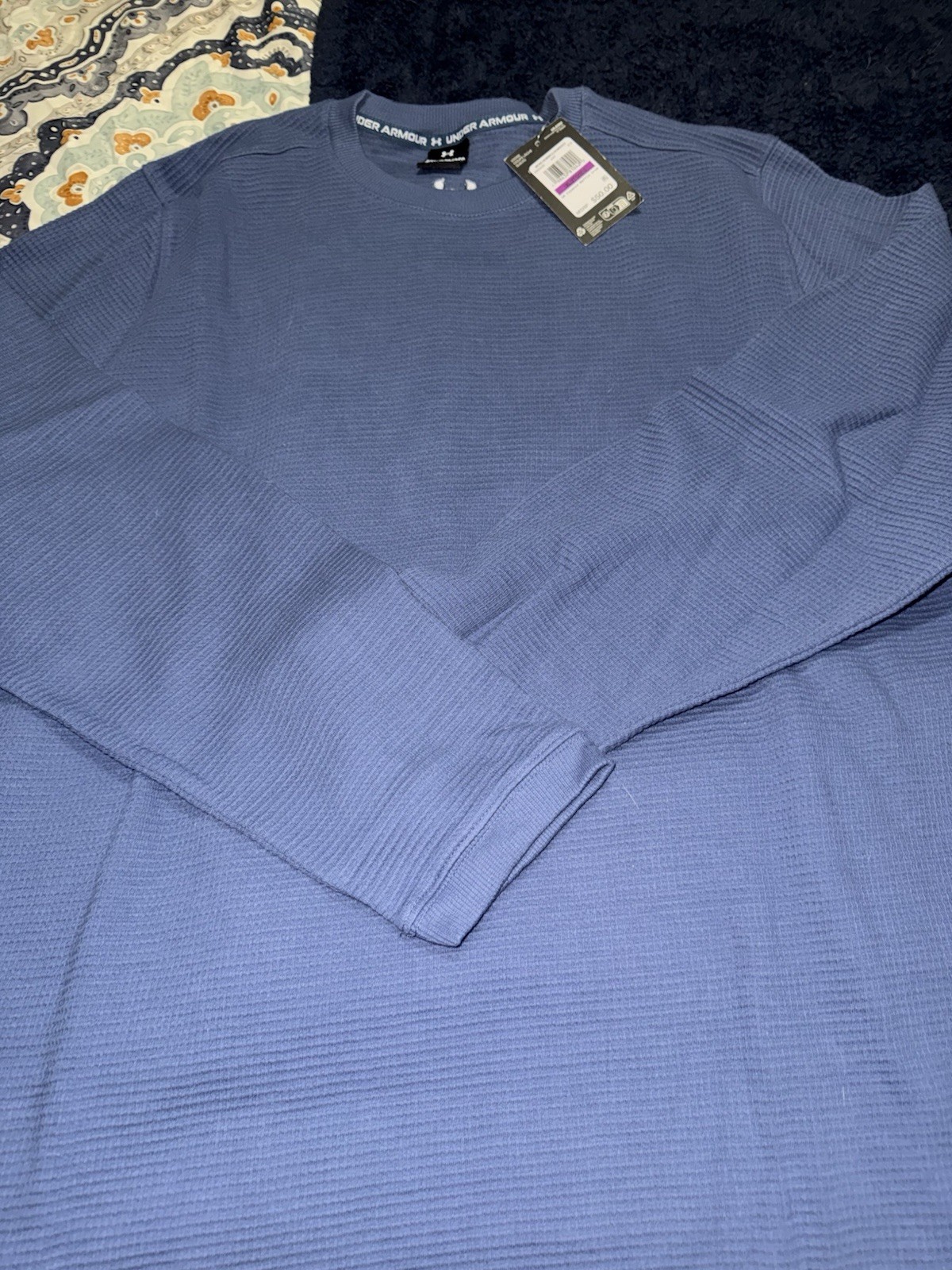 Under Armour Waffle Expanse Crew Long Sleeve Shirt XXL Blue gallery
