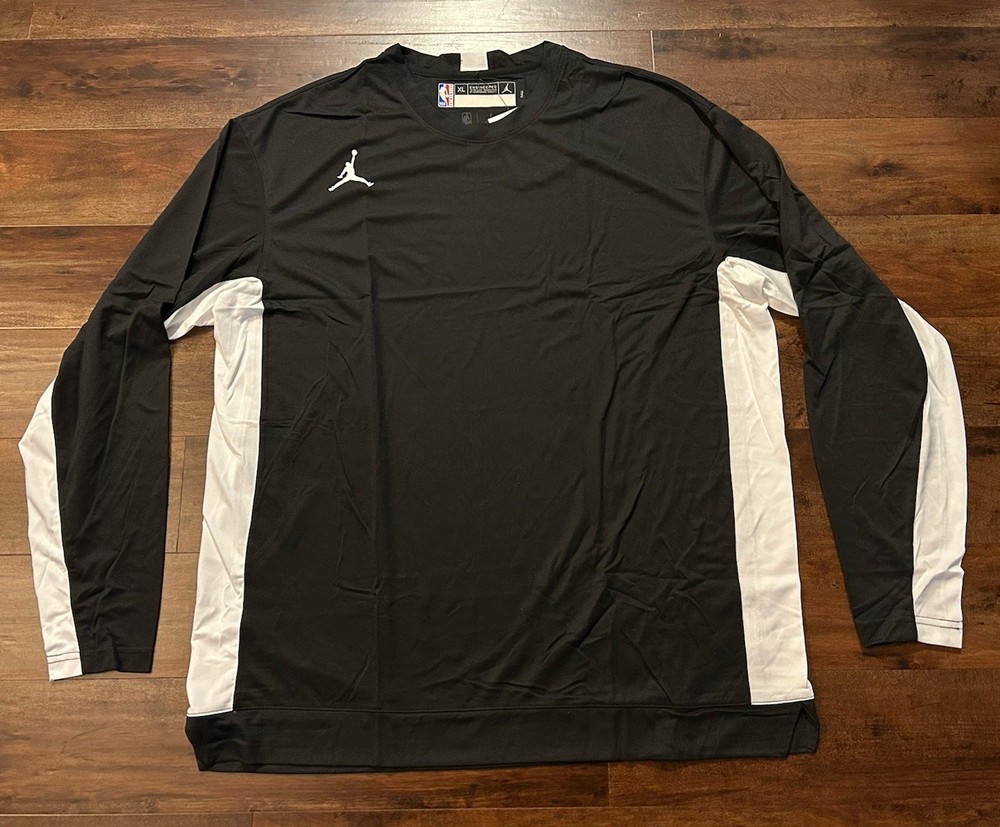 Jordan Brand NBA Authentics Long Sleeve Shooting Shirt Black X-Large Tall XLT