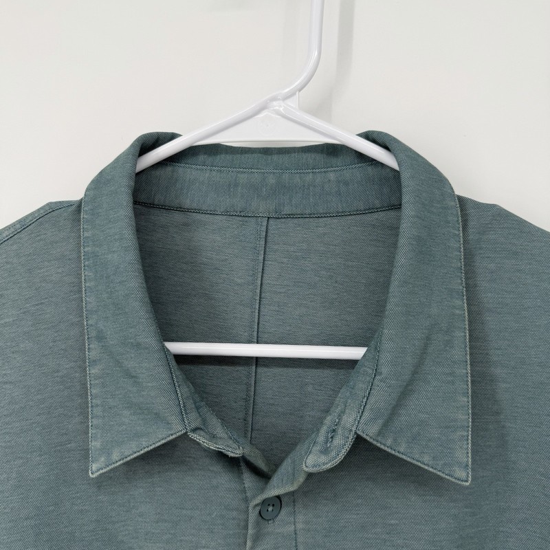 Lululemon Commission Long Sleeve Button *Wash Mens XL Enzyme Green *See Photo gallery