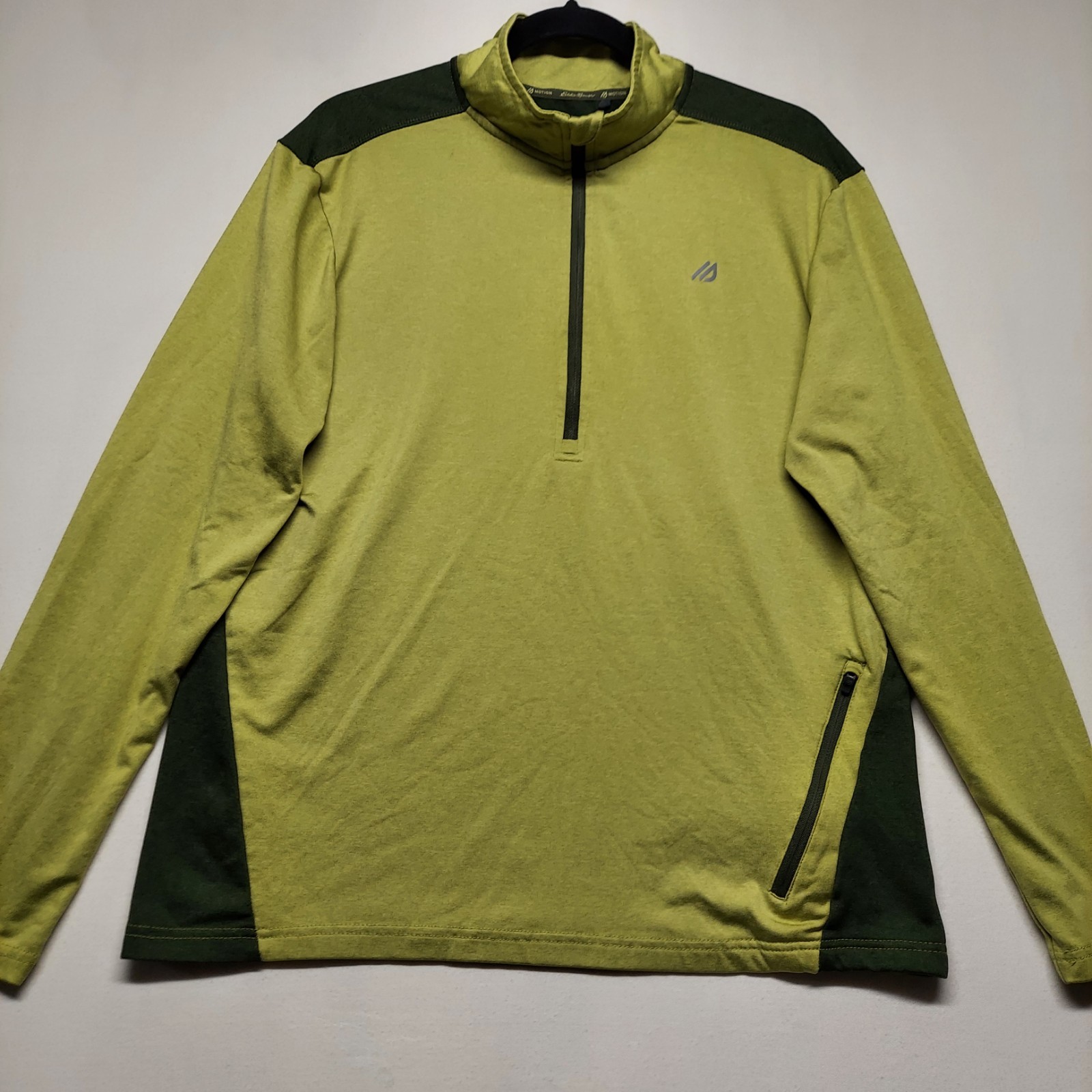 Eddie Bauer Motion Freedry Men's Size Medium 1/4-Zip Workout Jacket Green gallery