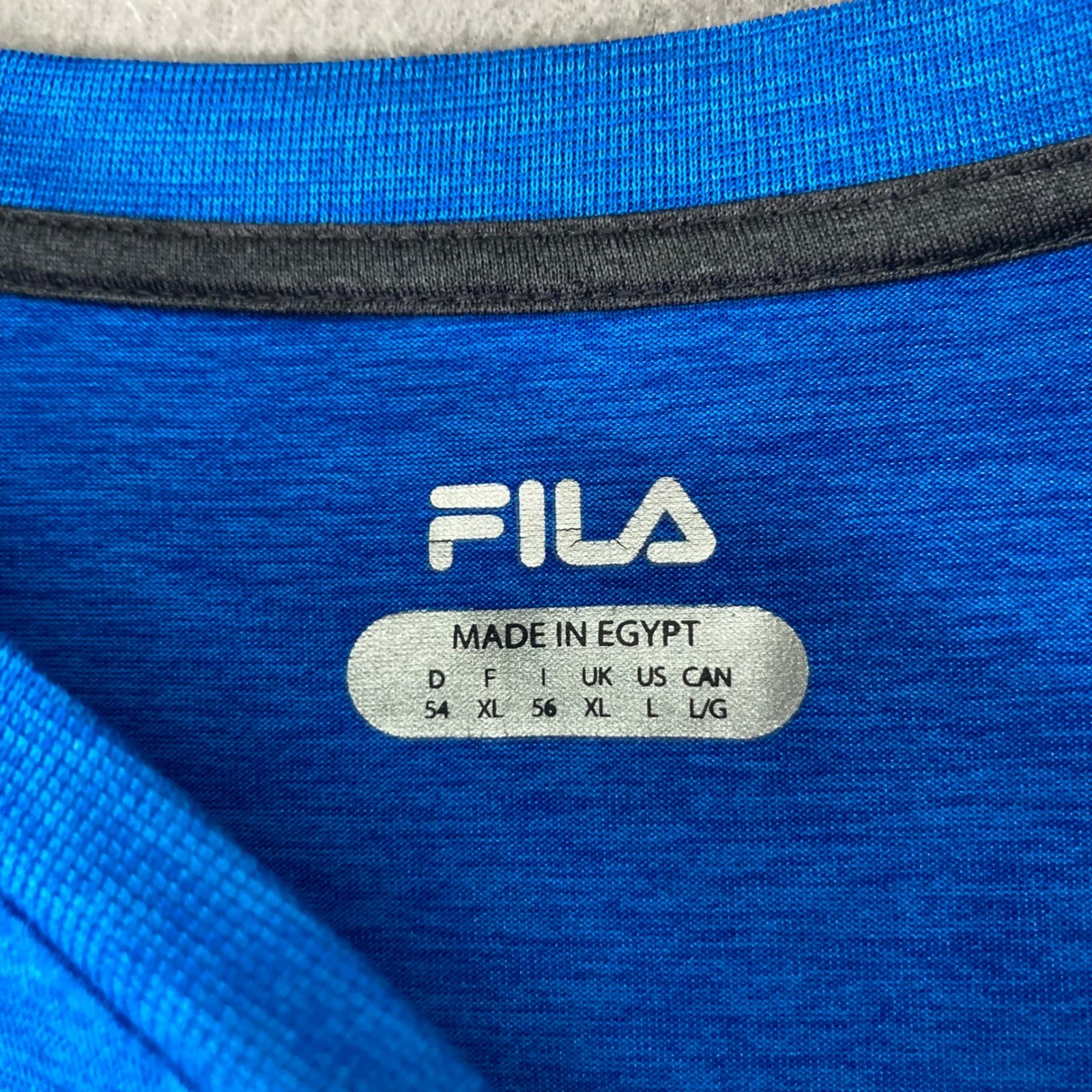 FILA Performance T Shirt Mens Large Blue Athletic Active Short Sleeve Gym gallery