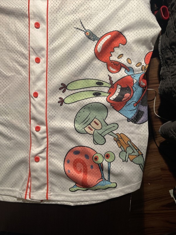 Nickelodeon Spongebob Jersey Shirt Baseball style Bikini Bottom 99 Mens 3XL NWT gallery