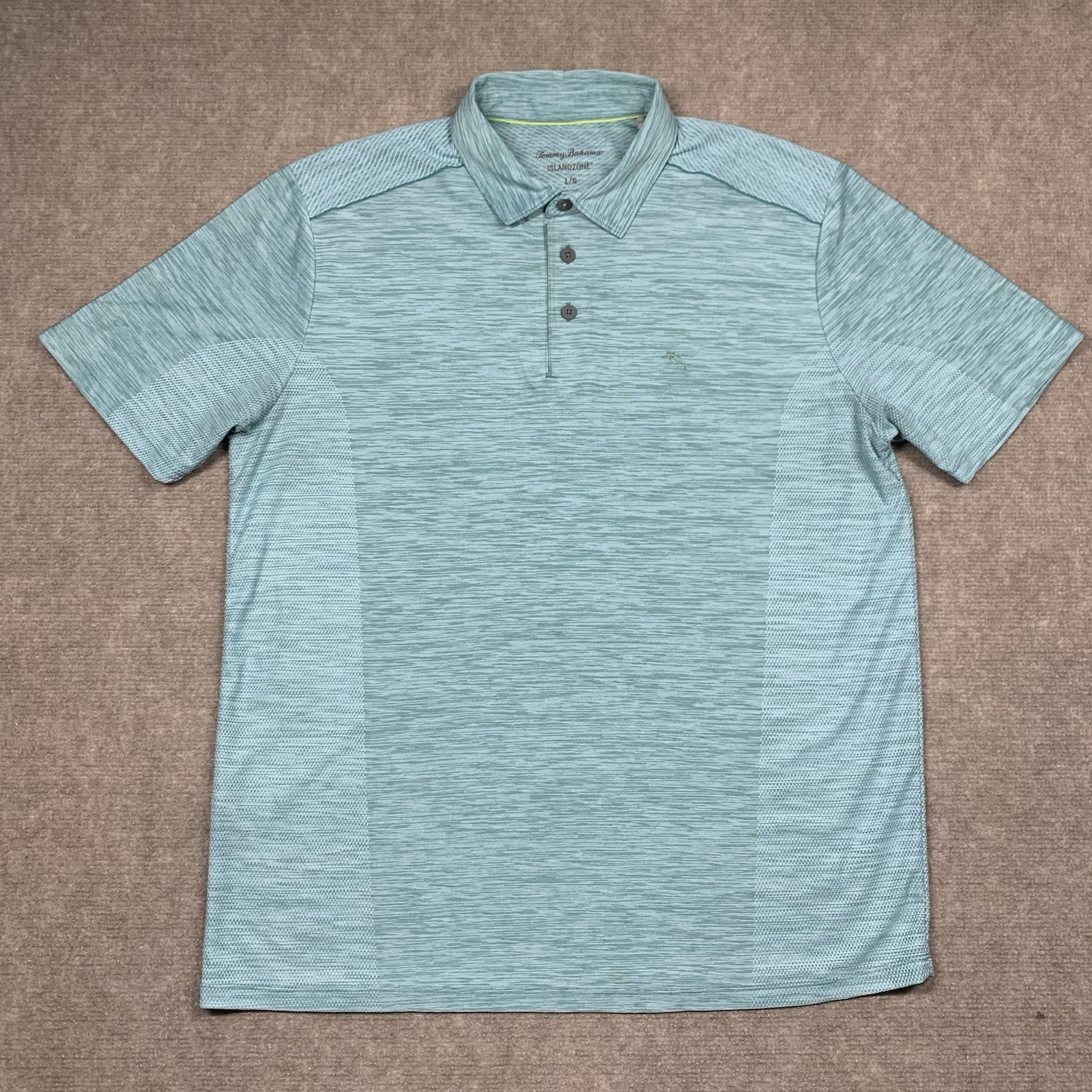 Tommy Bahama Polo Shirt Island Zone Palm Coast Mens Large Blue Short Sleeve gallery