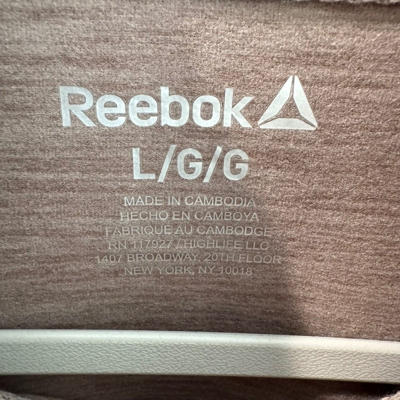 Reebok Mens 1/4 Zip Mock Driftwood Heather Slim Fit Pullover Large gallery