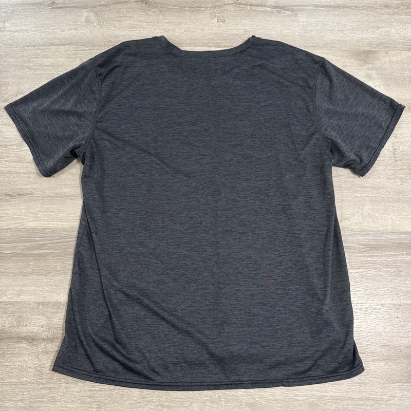 Real Essentials Shirt Men's Gray V Neck Performance Short Sleeve 2XL Polyester gallery