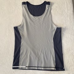 Lululemon Men’s Metal Vent Tech Surge Tank Top Size L Gray Navy Blue