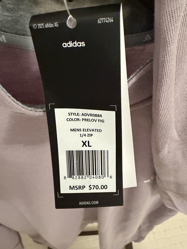 adidas Mens Elevated 1/4 Zip Pullover XL Prelov Fig Long Sleeve Activewear gallery