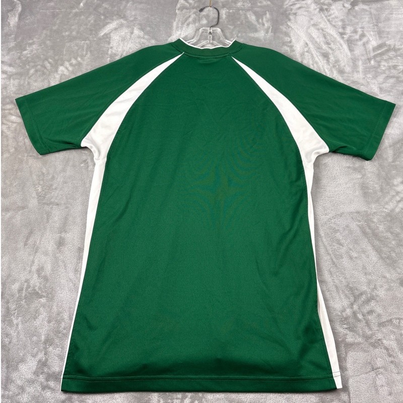 Reebok Mens Soccer Jersey Green White V-Neck Short Sleeve Athletic Top Small gallery