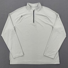 Rhone Quarter Zip Mens L White Pullover Performance Long Sleeve Activewear