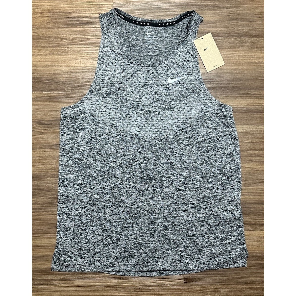 Nike Stride Men's Dri-FIT ADV Running Tank Top Smoke Grey (HV5210-011) Sz S gallery
