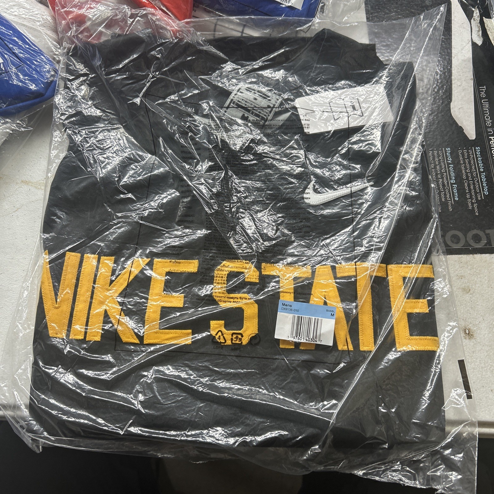 Nike State Vapor Select Two Button Baseball Jersey Men's M Black Yellow DX9138 gallery