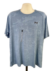 Under Armour Men’s Blue Tech Vent Velocity Jaquard Short Sleeve Shirt – XL
