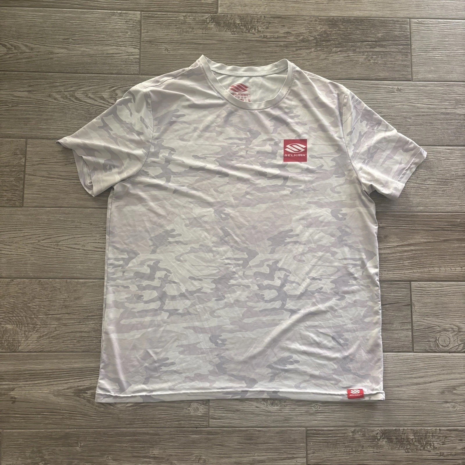 Selkirk T-Shirt Men Large Performance Pickleball White Camo short sleeve gallery