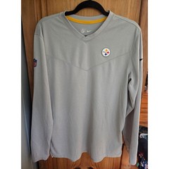Nike NFL Pittsburgh Steelers Dri-Fit Long Sleeve Shirt Men’s Medium Grey