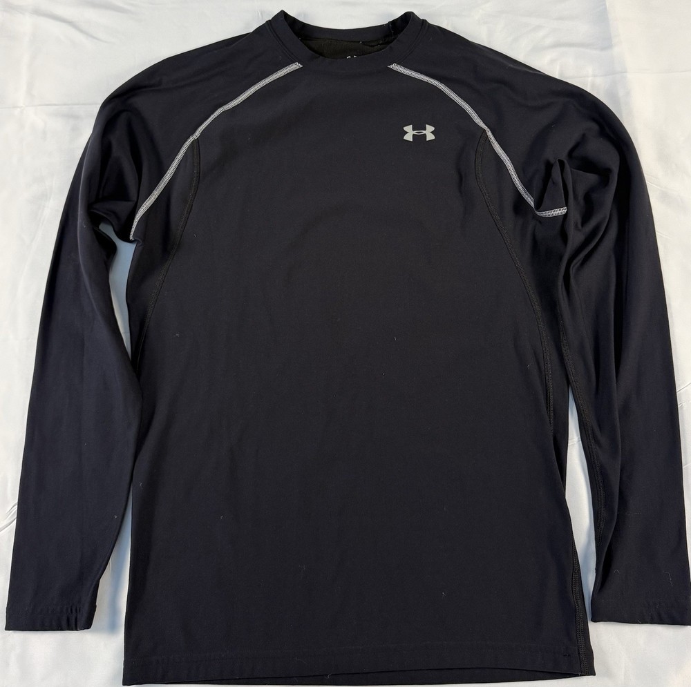 Under Armour Men’s Long Sleeve Compression HeatGear Shirt Black Size Large