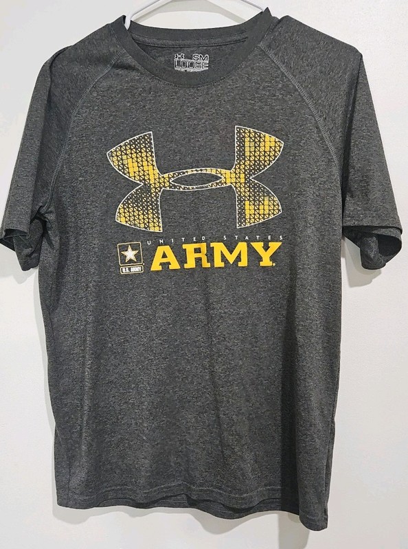 Under Armour HeatGear Men's Loose Fit United States U.S. Army T-Shirt Gray S gallery