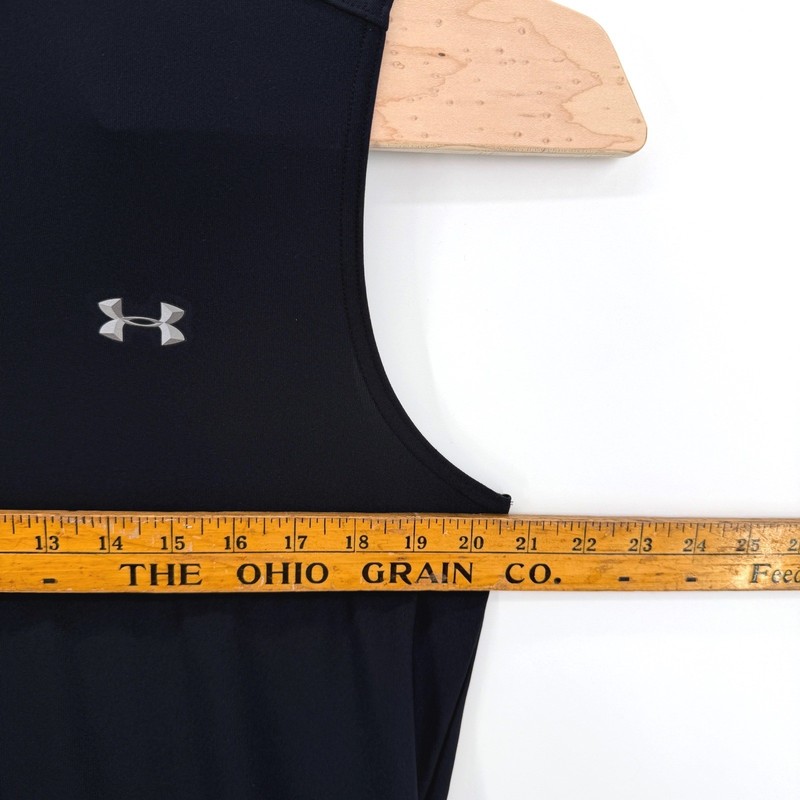 Under Armour HeatGear Sleeveless Shirt Mens MD Black Workout Training Tank Gym gallery